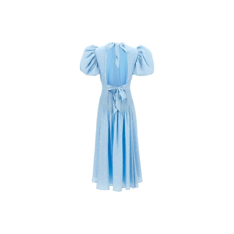 Rotate Textured Midi Puffy Dress-1