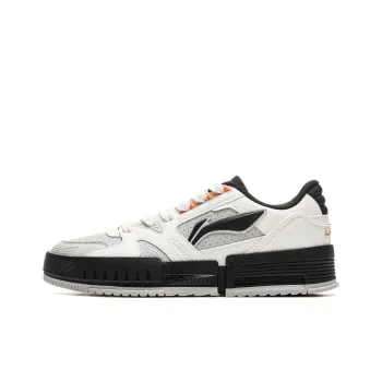 LiNing Li Cheng Slip-Resistant Cushioning Wear-Resistant Low-Top Skateboard Shoes Men's White Black
