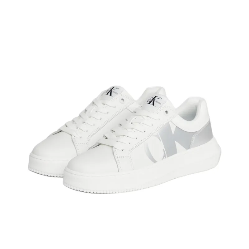 CKJ CALVIN KLEIN JEANS Low Top Skateboard Shoes Women's White-2