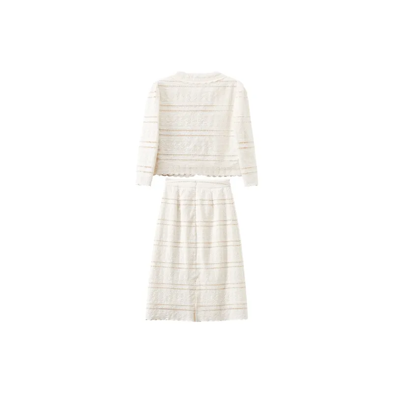 XIANGYING Skirt Set Women's Beige-1