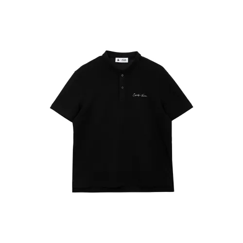 JACK&JONES Polo Shirts Men Black E40