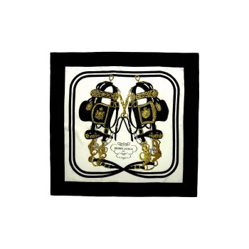 HERMES Silk Scarves Women's Black