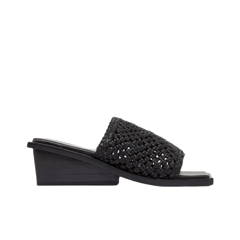 ST. AGNI Slide Slippers 5cm Women's Black-1