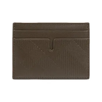 Burberry Check-pattern Leather Card Holder