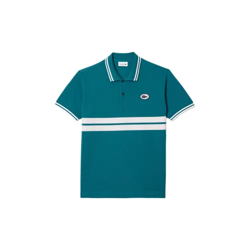 LACOSTE Polo Shirts Men Jade Blue