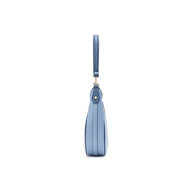 Ancient Yi Xi Cow Leather Vintage Cheongsam Shoulder Bag Women's Sunny Mountain Blue-3