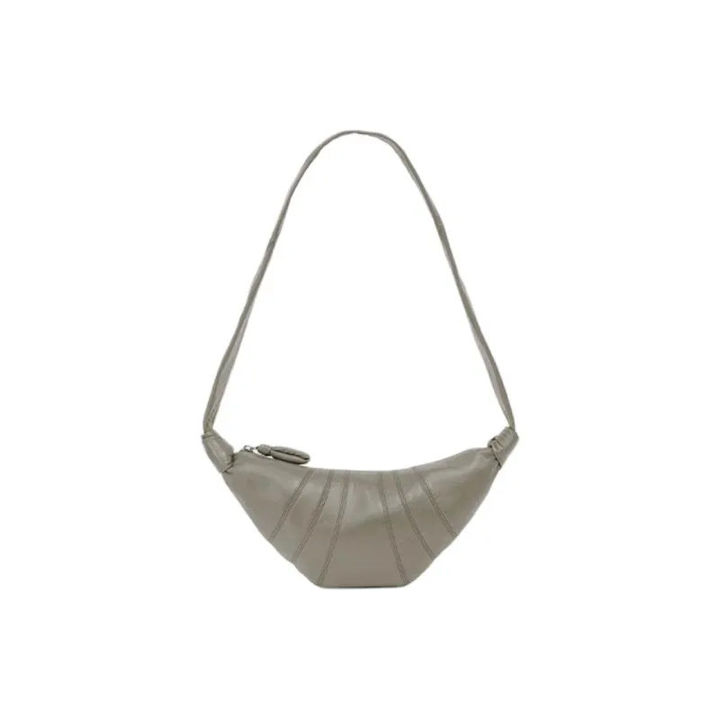 Lemaire Croissant Series Sheepskin Shoulder Bag Women's Dark Green-0