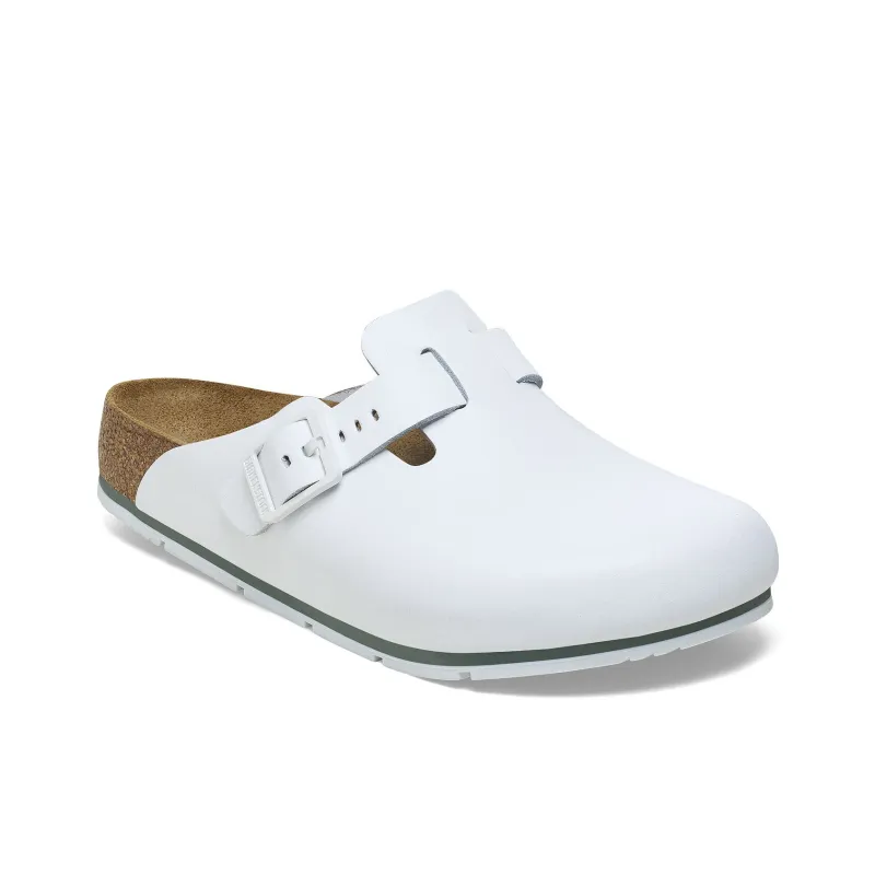 Birkenstock Boston Series Abrasion Resistant Slip Resistant Closed Toe Slippers Unisex White Narrow-2