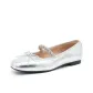 Silver PU Shoe Upper (V2547252)