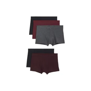 H&M Underpants Men's 5 Pack Burgundy