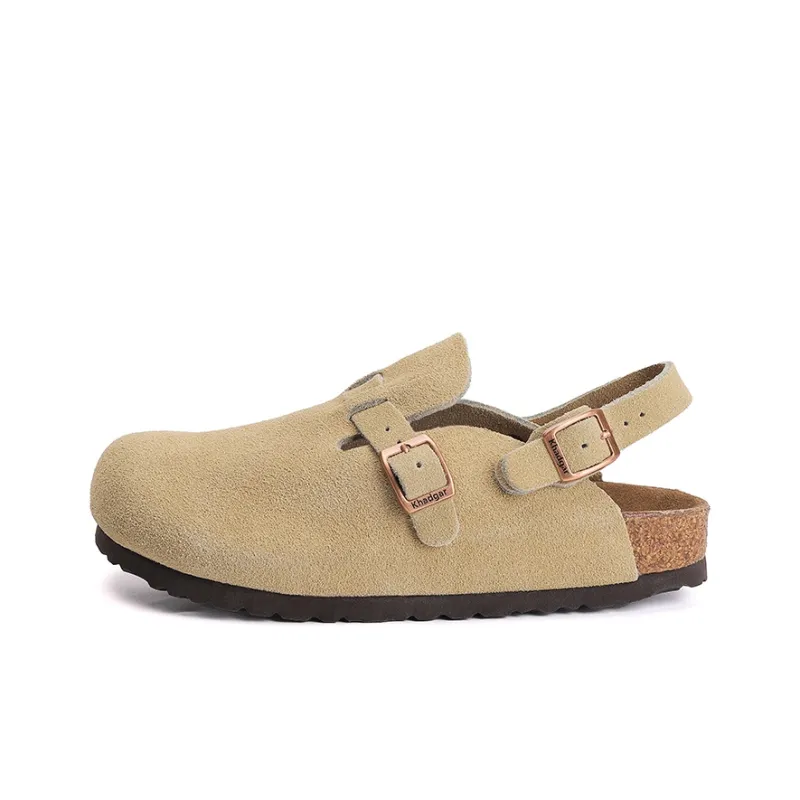 Khadgar Mules Slip on Shoes With Partial Coverage, Reversible, Birkenstock, Cork Soft Sole Closed Toe Slippers Unisex-26