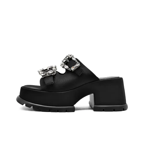 KMD Slide Slippers Women's Black