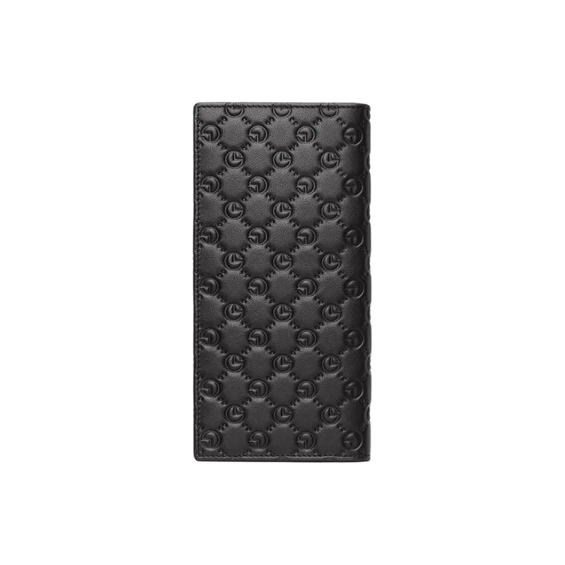 GOLDLION Cow Leather Long Wallets Regular Men's Black-1