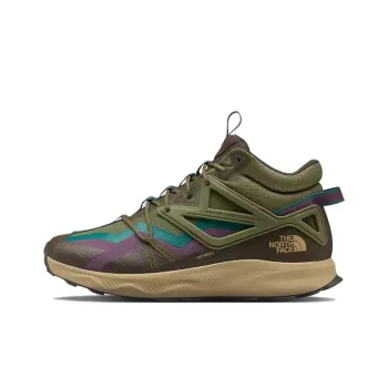 THE NORTH FACE Oxeye Water Resistant Rebound Mid Top Trekking Shoes Men's Forest Olive/Small Coffee Brown