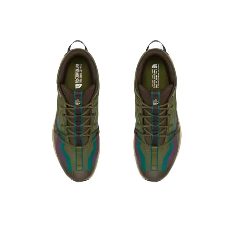 THE NORTH FACE Oxeye Water Resistant Rebound Mid Top Trekking Shoes Men's Forest Olive/Small Coffee Brown-1