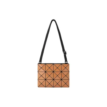 ISSEY MIYAKE Polyvinyl Chloride Resin Shoulder Bag Crossbody Bag Women's Ochre With Light Ochre