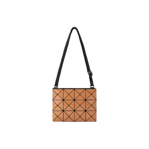 ISSEY MIYAKE Polyvinyl Chloride Resin Shoulder Bag Crossbody Bag Women's Ochre With Light Ochre