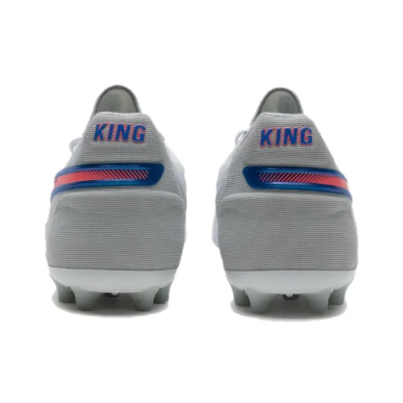 PUMA King Ultimate MG Rubber Short Studs Artificial Ground Anti Slip Wear Resistant Soccer Shoes Men's White Blue-4