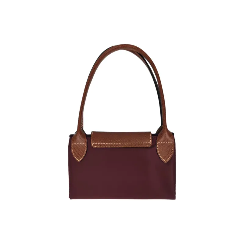 LONGCHAMP Le Pliage Recycled Polyamide With Canvas Shoulder Bag Medium Size Women's Burgundy-6