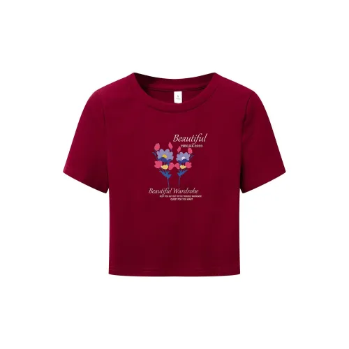 Beautiful wardrobe T-Shirts Women's Vintage Red