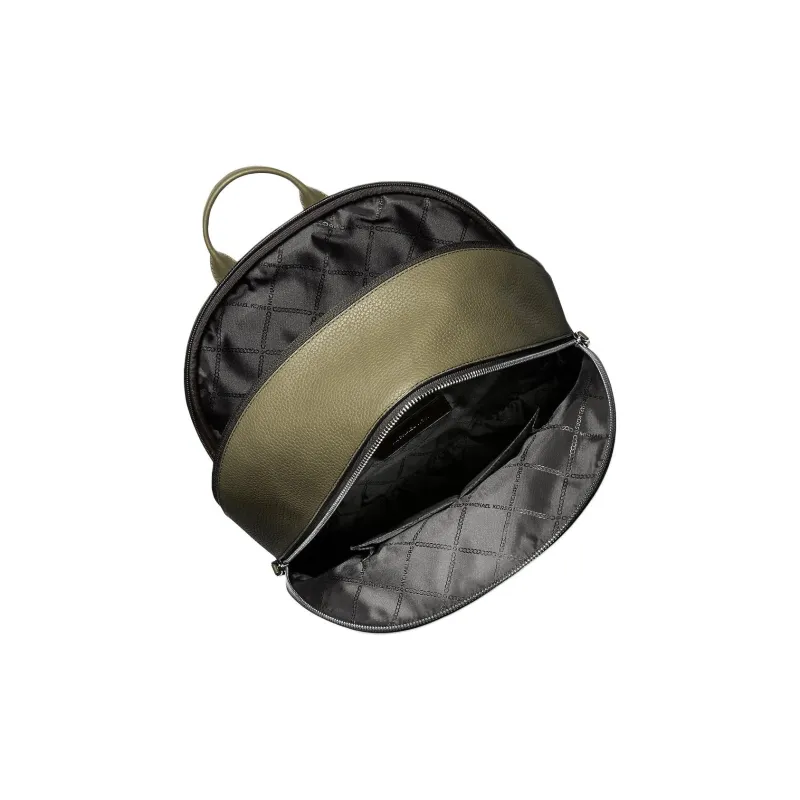MICHAEL KORS Hudson Leather Backpack Men's Olive-3