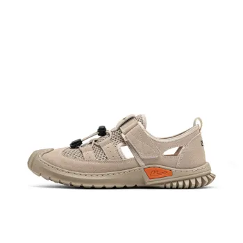Warrior Casual Chef Shoes River Trekking Shoes Abrasion Resistant Slip Resistant Beach Sandals Men's Light Khaki