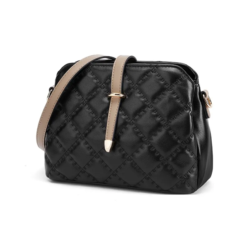 CORALDAISY Synthetic Leather Crossbody Bag, Shoulder Bag Women's Mousse Black-1
