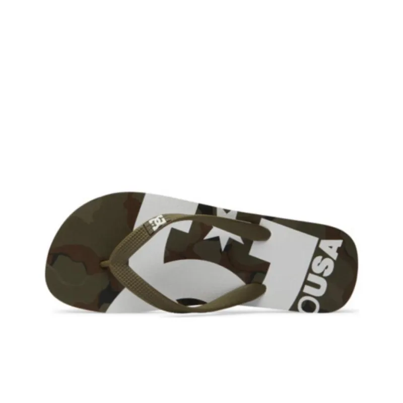 DC Shoes EVA Odor Resistant Slip Resistant Flip Flops Men's Green-3