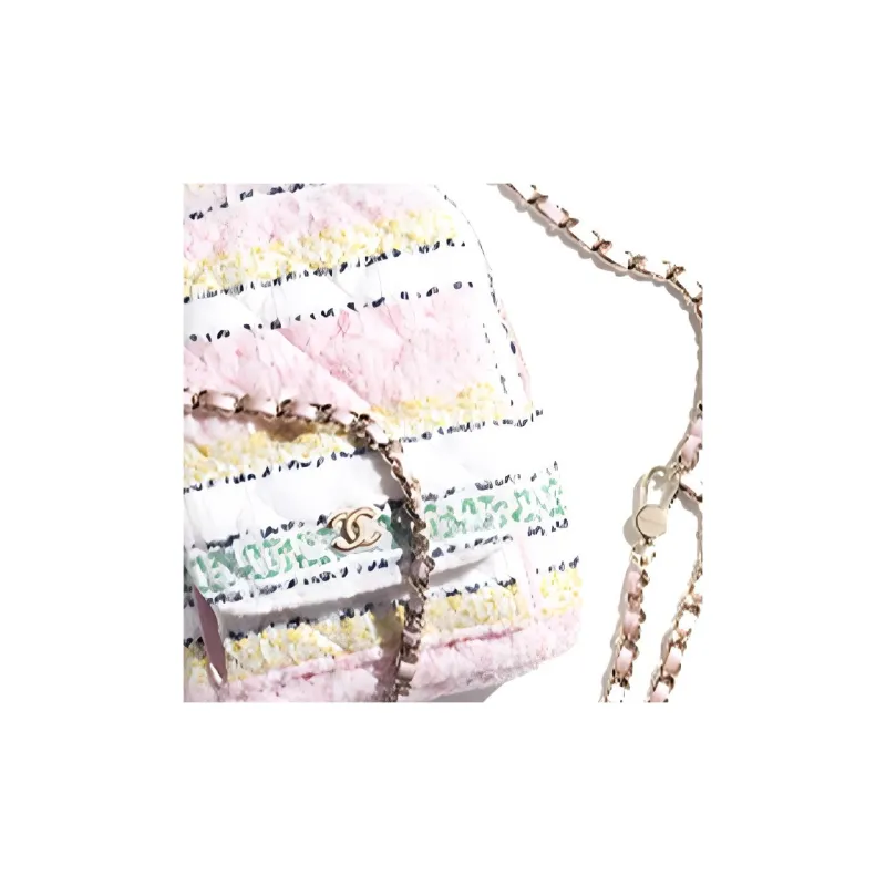 CHANEL Tweed Backpack Mini Women's Multicolor-2
