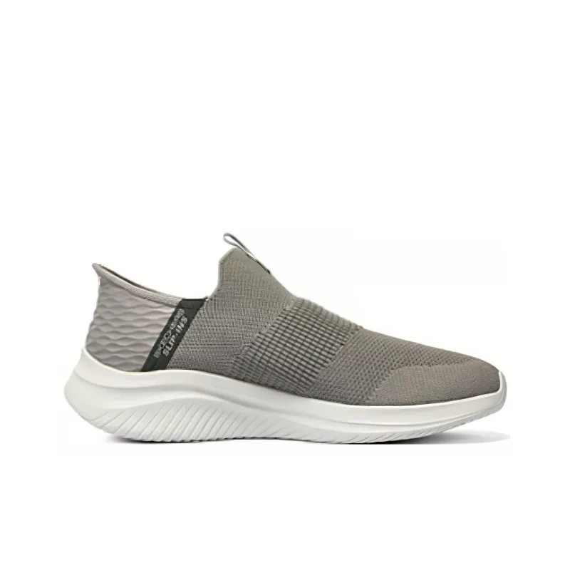 Skechers Hands Free Slip Ins Anti Slip Wear Resistant Breathable Lightweight Rebound Low Top Casual Shoes Men's Taupe-1