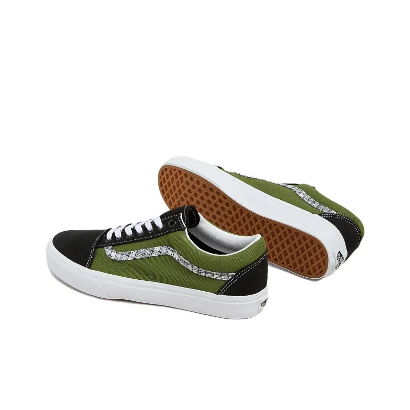 Vans Old Skool Non-slip Lightweight Low-Top Skateboard Shoes Unisex Green-3
