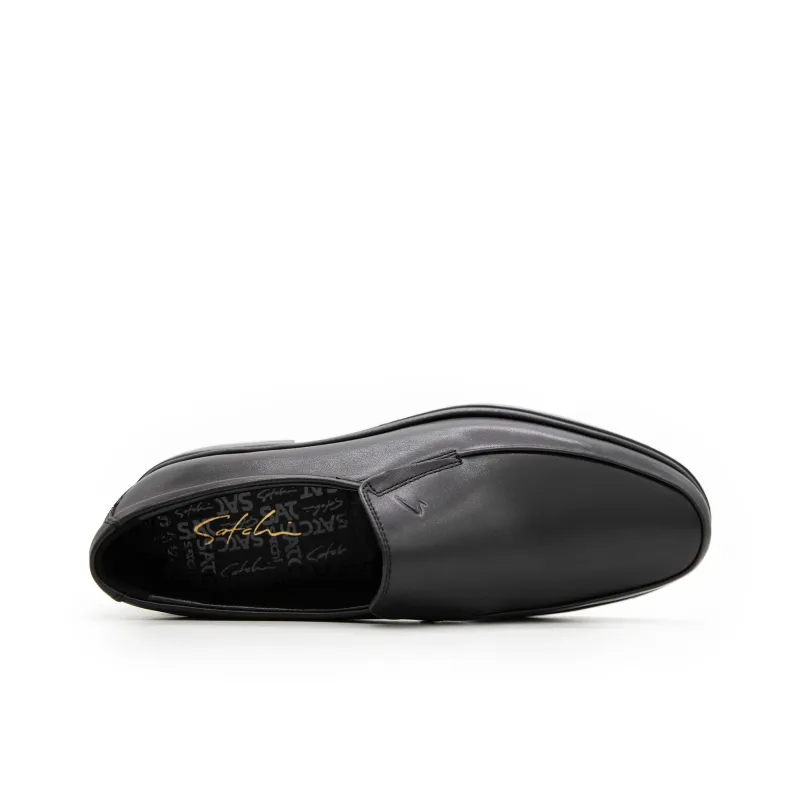 Satchi Business Formal Casual Leather Slip on Shoes Men's Black-3