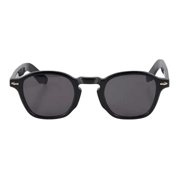 District Vision Biodegradable Acetate Fiber Square Sunglasses Unisex Black-1
