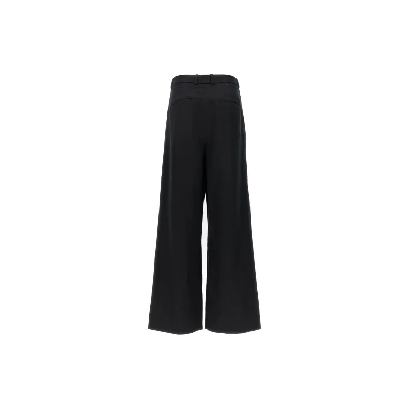Loulou De Saison Idai High waisted Twill weave Palazzo Pants-1