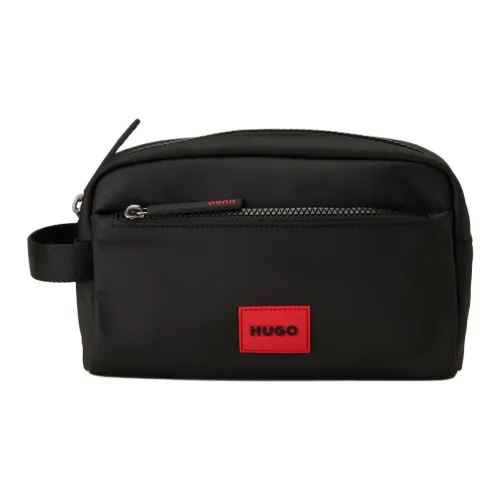 HUGO BOSS Polyester Toiletry Bag Clutch Men
s Black