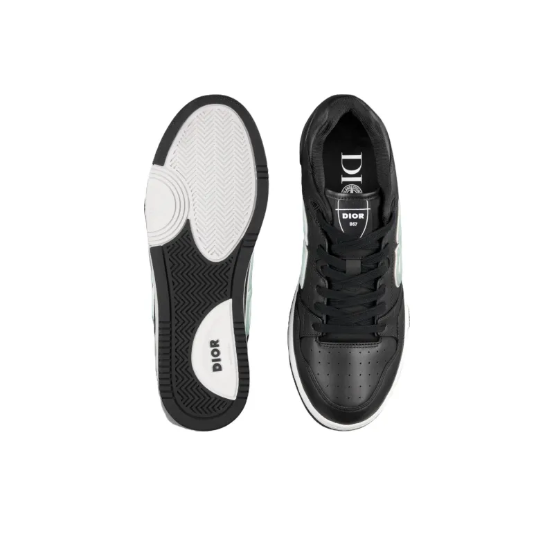 DIOR X Stone Island B57 Low Sneaker Black Light Green-4