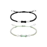 Bamboo Lock Bracelets [Pair Set]