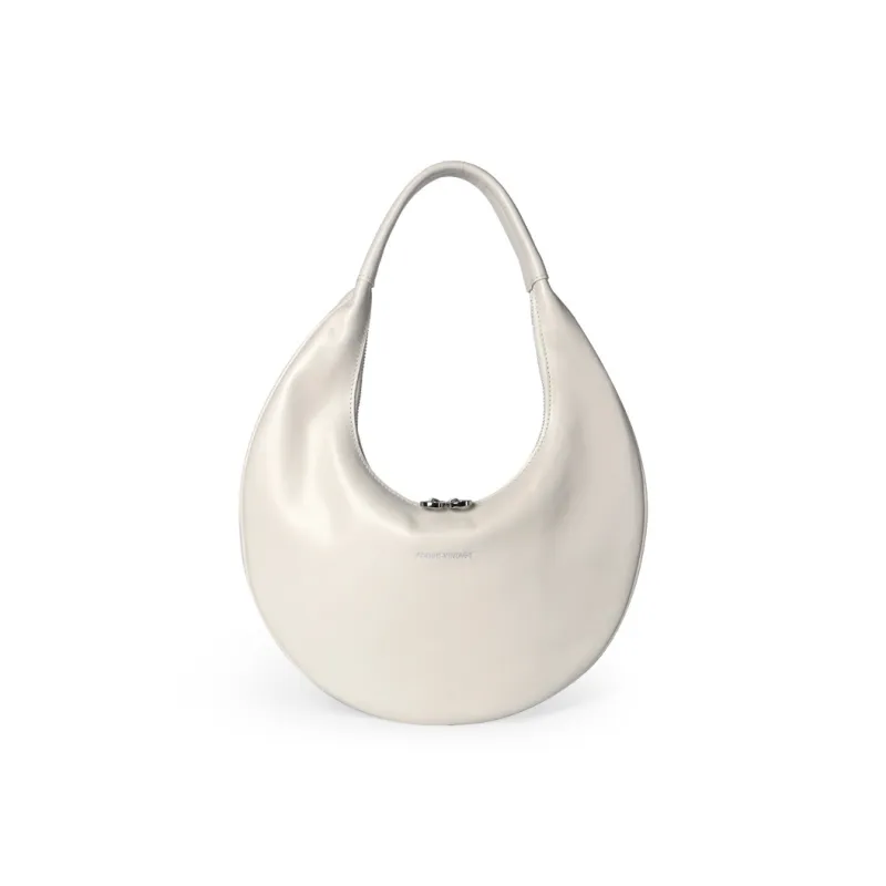 Abbott-VINTAGE Cow Leather HOBO Bag Shoulder Bag Regular Women's White/Black/Green-0