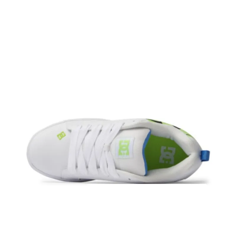 DC Shoes Court Graffik Lightweight Low Top Skateboard Shoes Men's White-2
