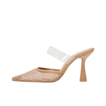 ZARA Wrap toe Slippers Women's Brown