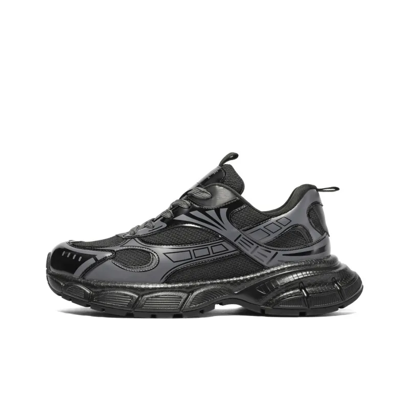 BELLE Abrasion-Resistant Slip-Resistant Low-Top Chunky Sneakers Men's Gray Black White-5