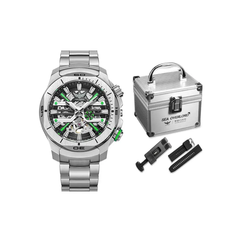 YELANG Automatic Mechanical Movement Watch Men's Watches Cut Out Dial-6