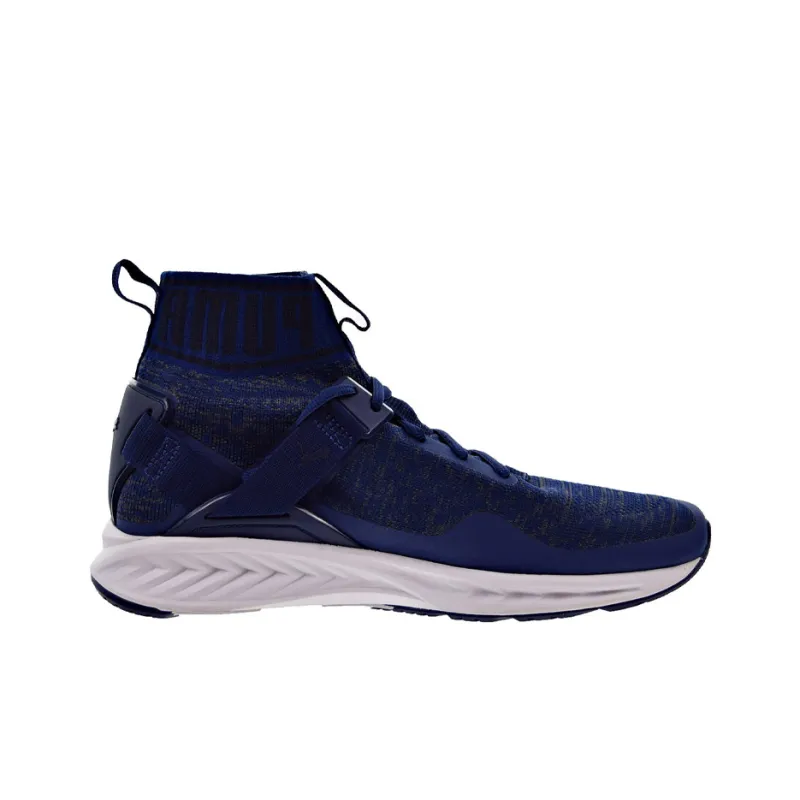 PUMA Ignite Evoknit EvoKNIT Cushioning Coverage High-Top Casual Shoes Men's Blue-1
