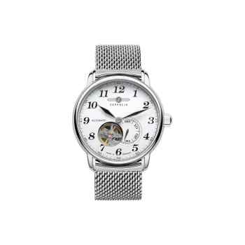 ZEPPELIN Piaget Collection Automatic Mechanical Movement Men's Watches Watch 40 White Dial Stainless Steel Strap