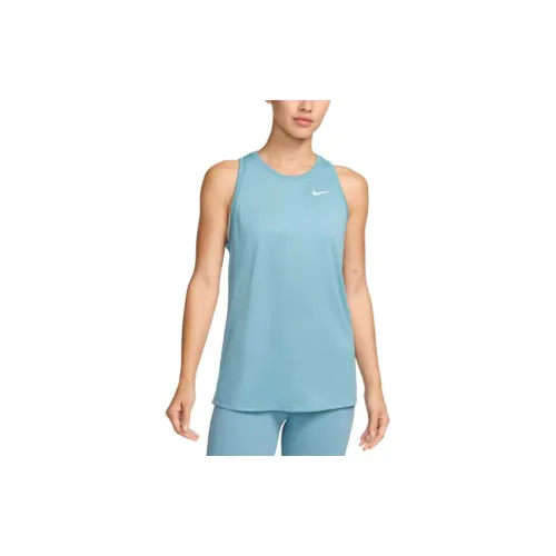 Nike Tank Tops Women's Denim Blue Greenish-Gray