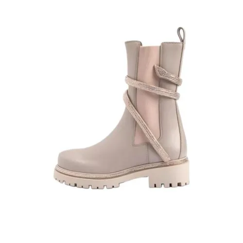 RENE CAOVILLA Cleo Chelsea Boots Women's Beige