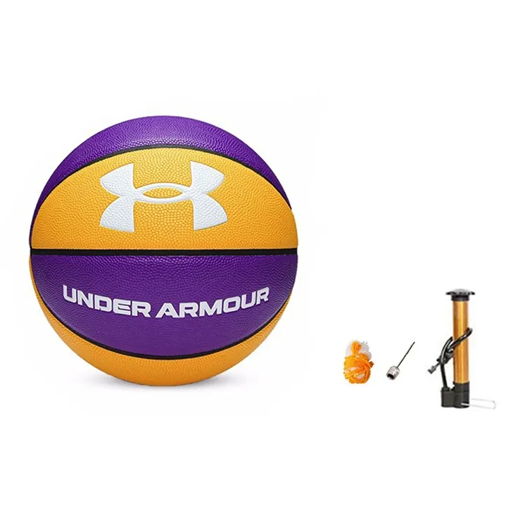 Under Armour PU Basketball Yellow Purple Size 7 Training Unisex-5