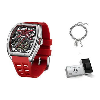 STARKING Opener Collection Automatic Mechanical Movement Rubber Strap Watch Men's Watches Black Dial