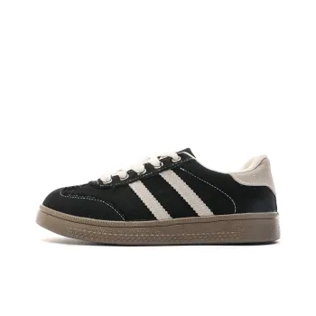 Mengsai Canvas Shoes Women's Black White Thread