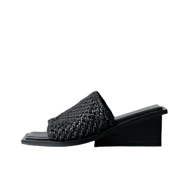 ST. AGNI Slide Slippers 5cm Women's Black-0